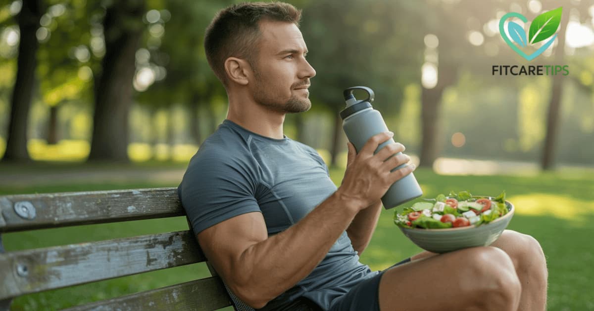 Alpha Fuel Men’s Health shows a fit man staying hydrated and healthy – FitCareTips