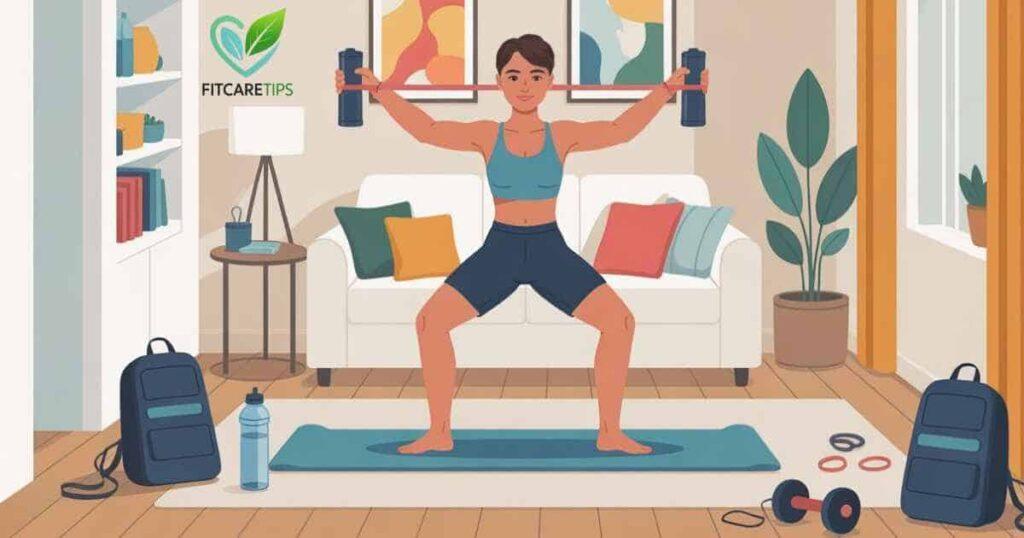 Beginner Fitness Guide home exercise with small equipment – FitCareTips
